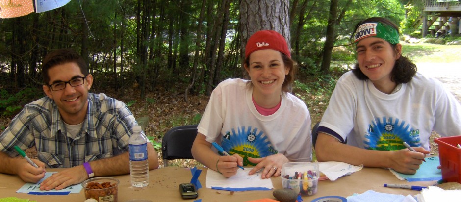 3 college students at Apeiron's Sustainability Festival 8